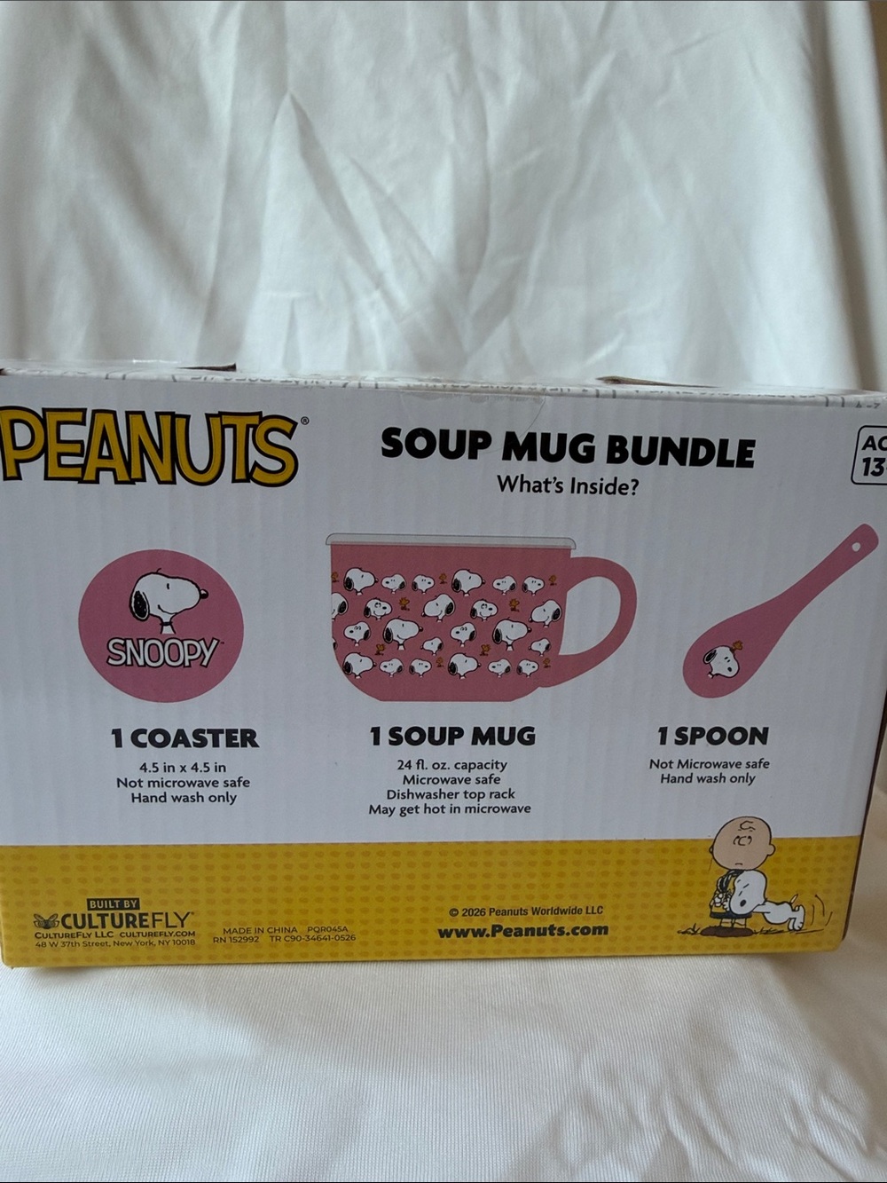 Pink Soup Mug Bundle - Pink Snoopy Design